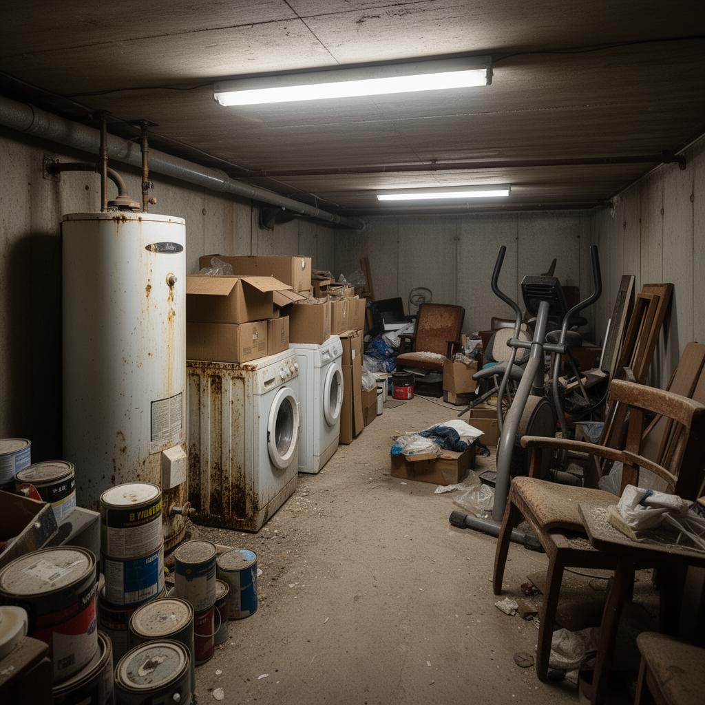 Basement cleared out — before