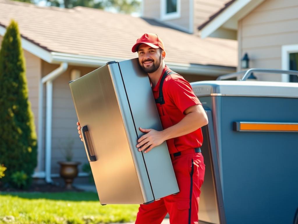 Appliance removal from suburban home